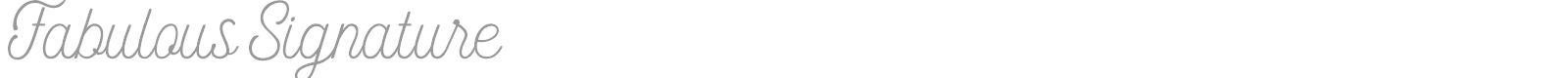 Fabulous Signature font preview